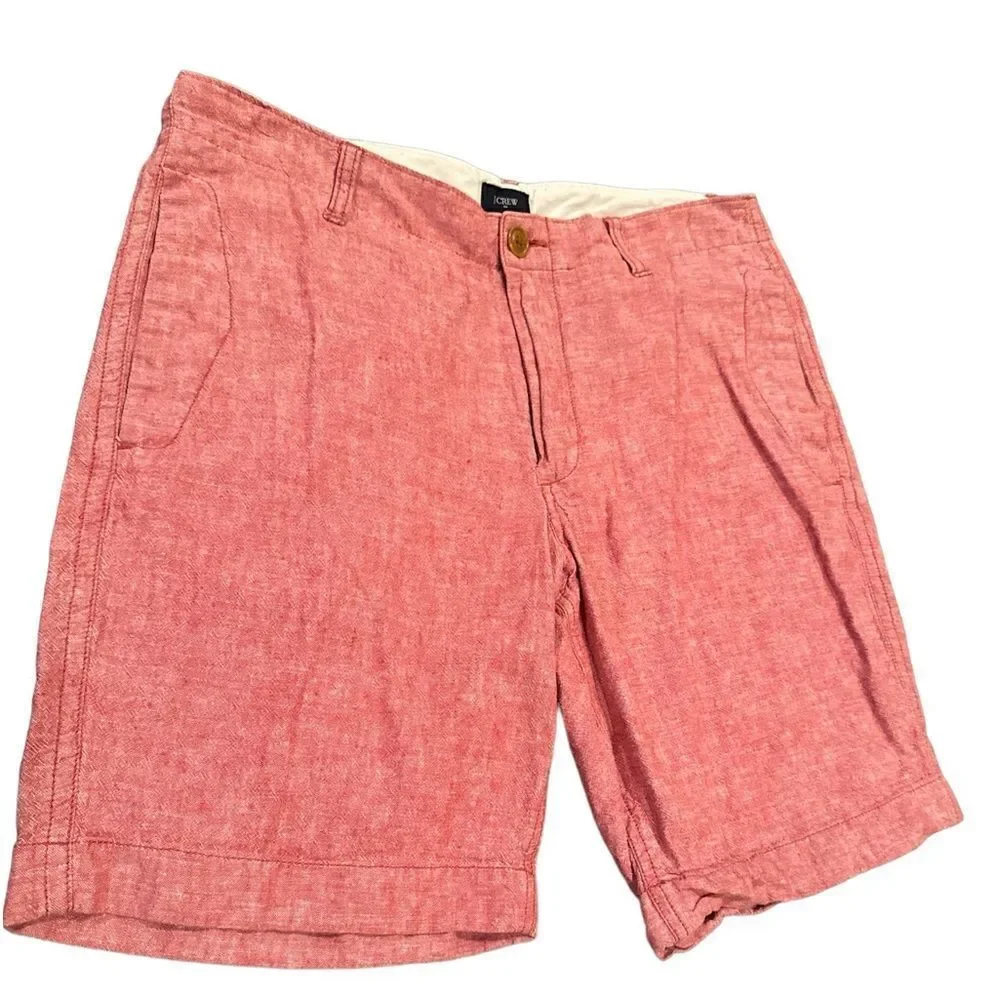 J Crew Men’s Linen Blend Shorts Size 32